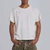 White Moth Cropped T-Shirt