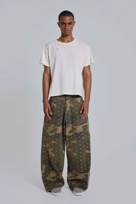 White Moth Cropped T-Shirt