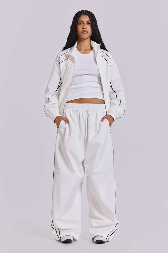 White Vapor Tracksuit Bottoms